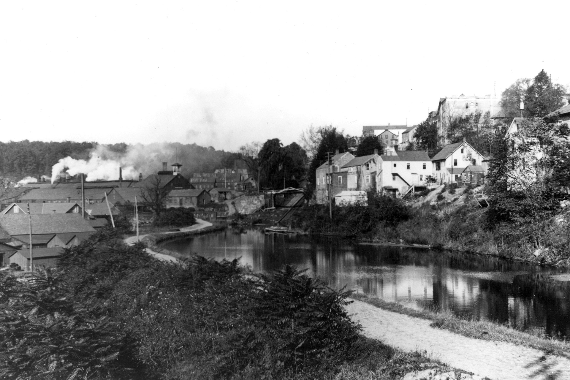 Plane 7 East is seen in the distance, with Boonton Ironworks on the left and downtown Boonton on the right.