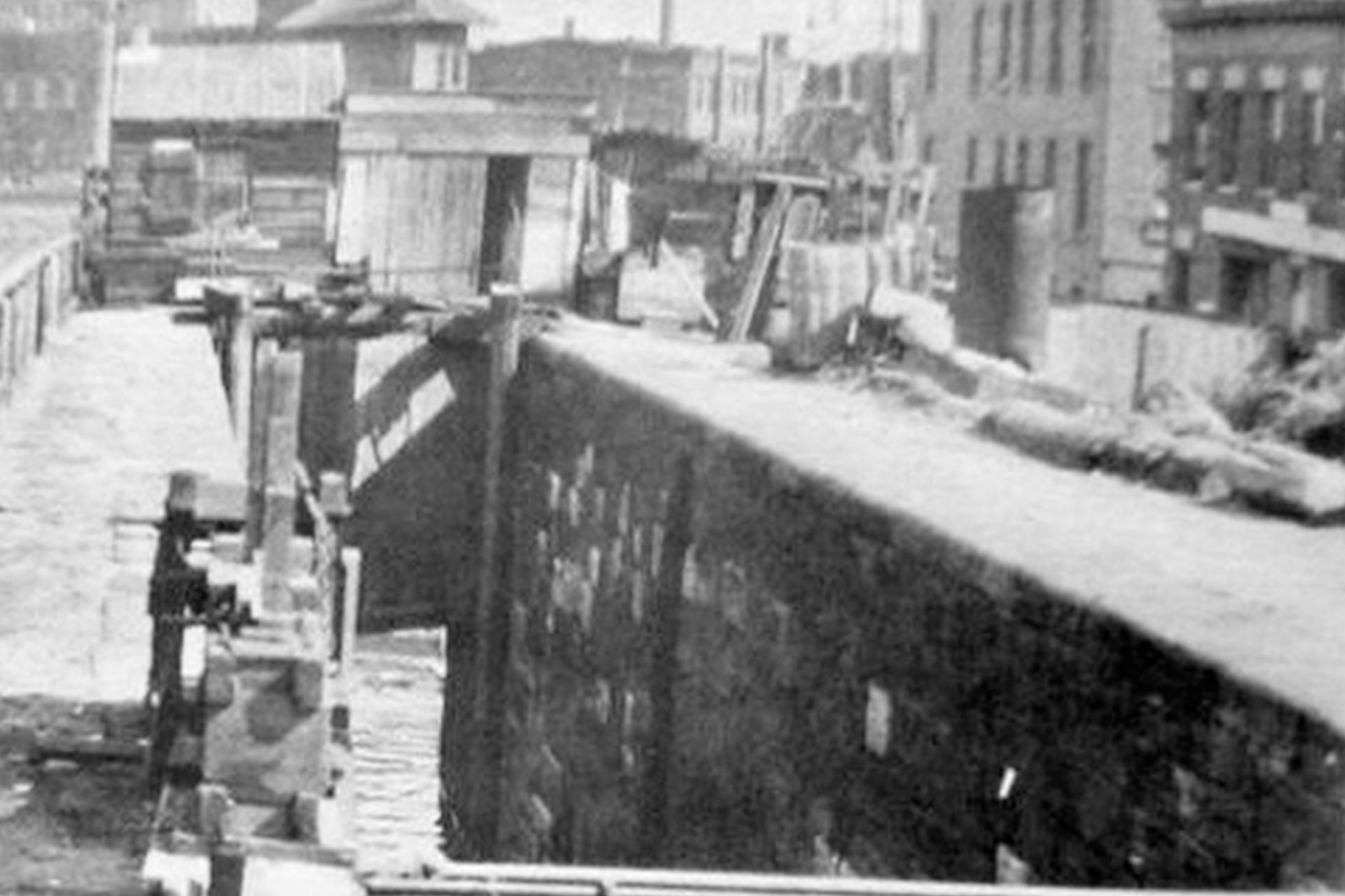 This view of Lock 17 East in Newark shows why it was known as ‘Deep Lock’ since it overcame almost 20 feet in elevation.