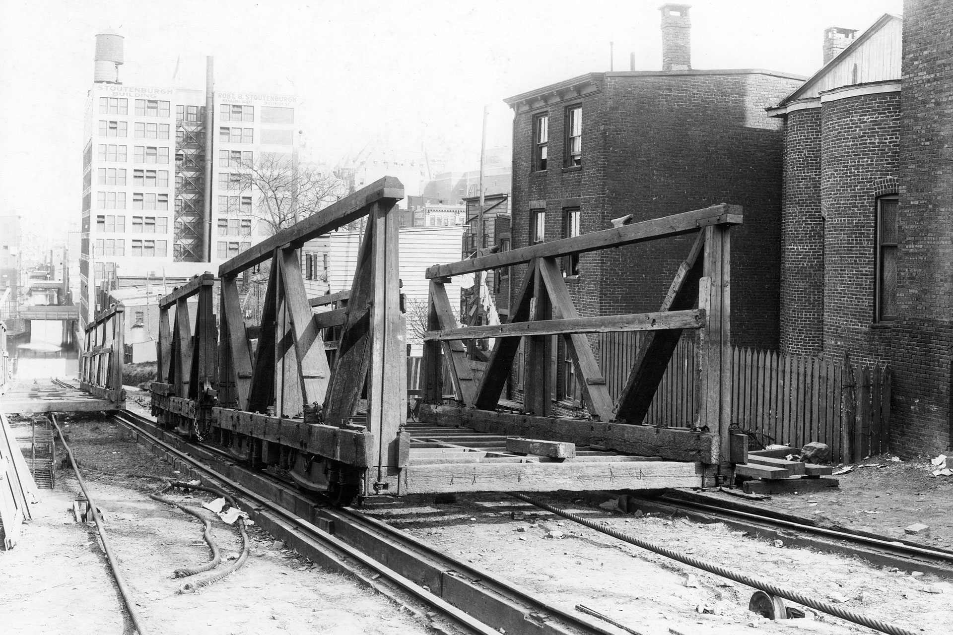 Empty plane cars sit on Plane 12 East in Newark awaiting the canal’s final disposition.